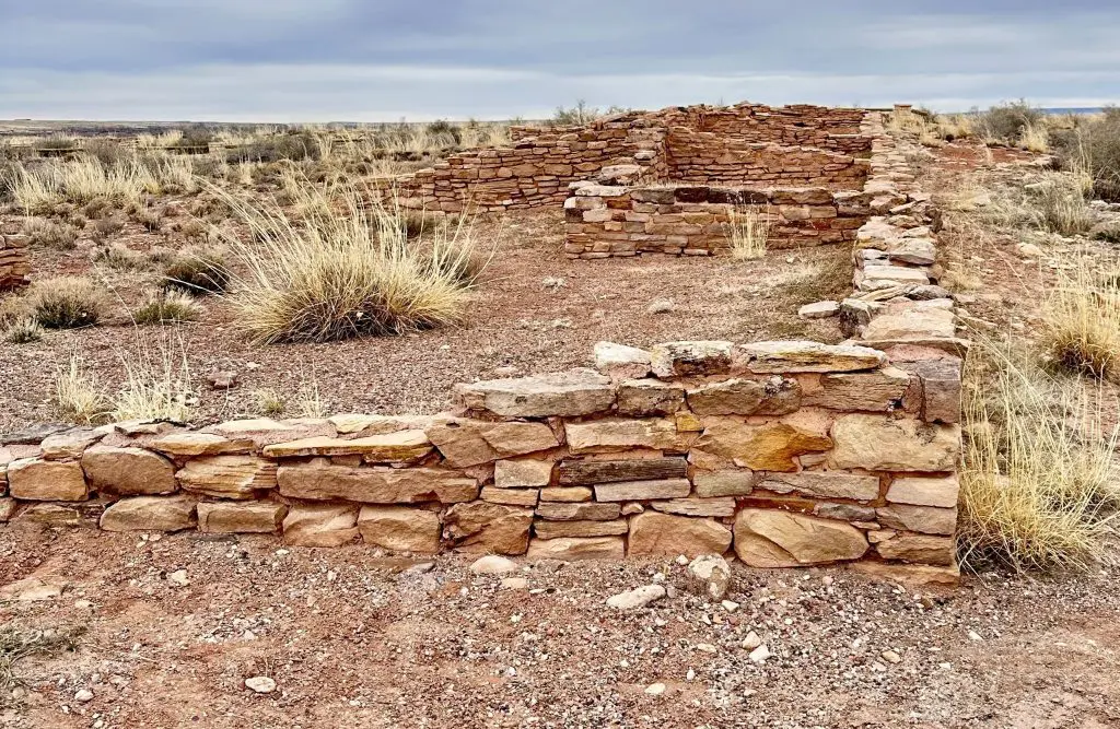 Puebloan ruins at Puerco Pueblo in Petrified Forest National Park