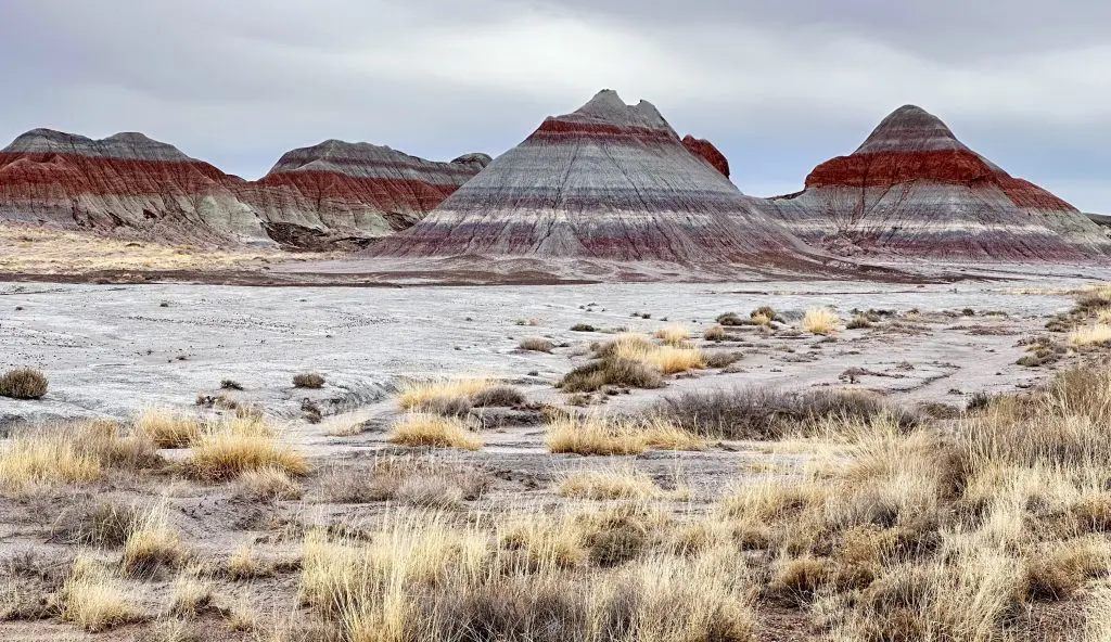 The Teepees, of Petrified Forest National Park, show brilliant colors