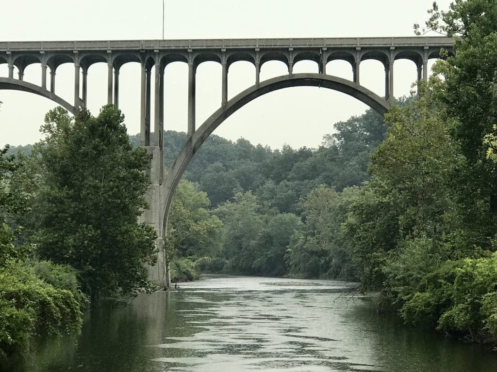 Brecksville-Northfield High-Level Bridge crosses the Cuyahoga Valley National Park.